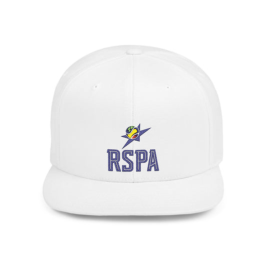 RSPA Athletic Flat Bill Snapback Cap - Stylish White Hat for Sports Lovers