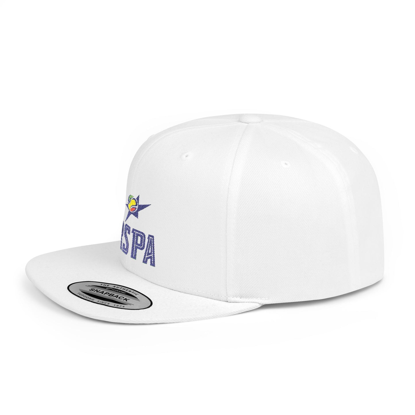 RSPA Athletic Flat Bill Snapback Cap - Stylish White Hat for Sports Lovers