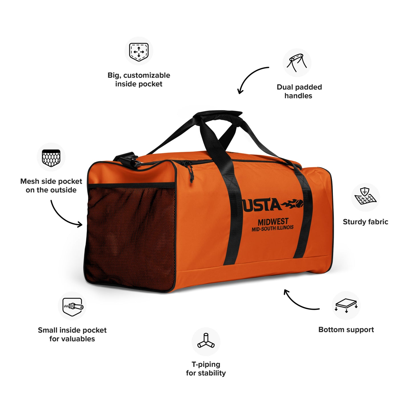 USTA Mid-South Tennis Duffel bag